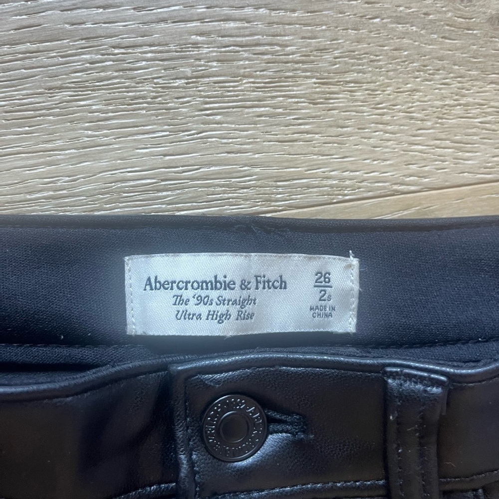 Abercrombie & Fitch black leather pants